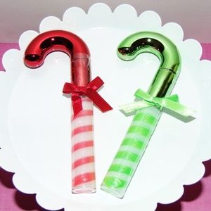 Candy Cane Shaped Lip Gloss set